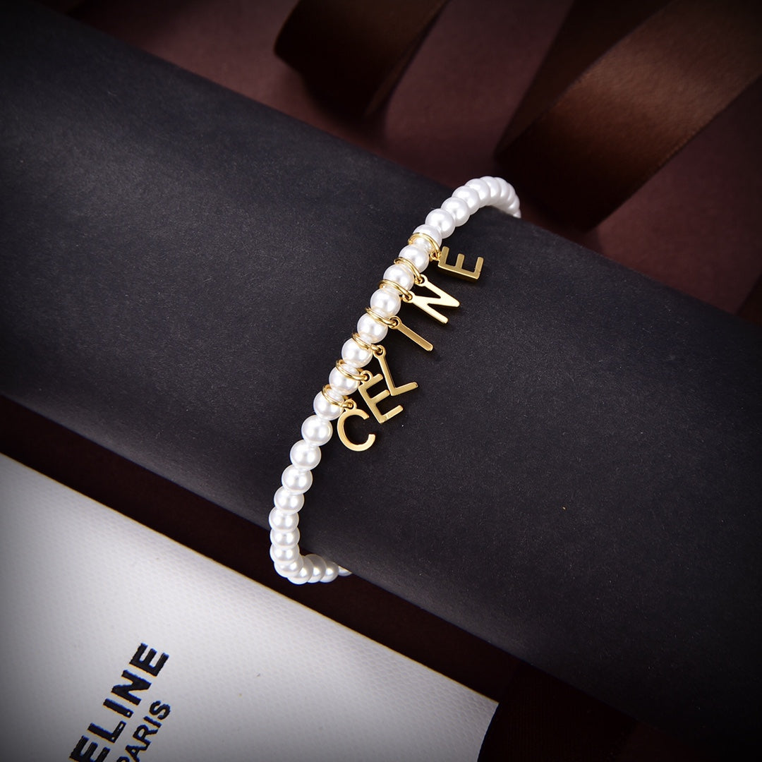 Celine Paris Pearl 18K Gold Necklace product image 2, provided for visual reference and product detail review