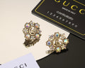 Gucci Double Blue Flowers 18K Gold Earrings product image 1, provided for visual reference and product detail review