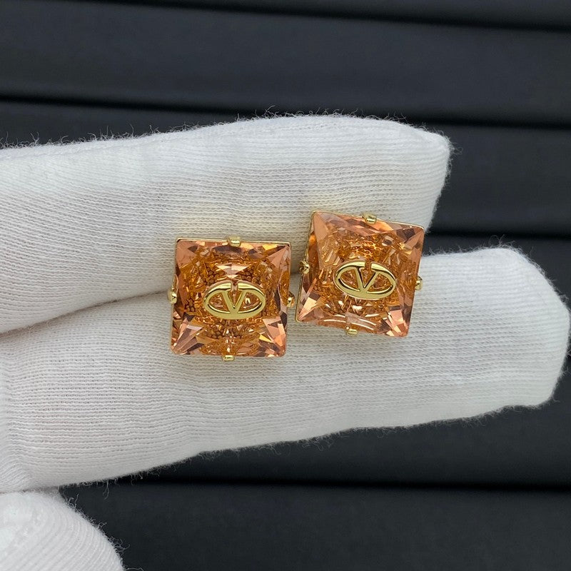 Valentino Valentino Color Crystal 18K Gold Earrings product image 3, provided for visual reference and product detail review