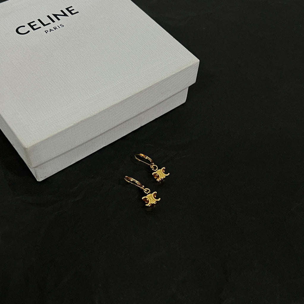 Celine Solitaire 18K Gold Earrings product image 3, provided for visual reference and product detail review