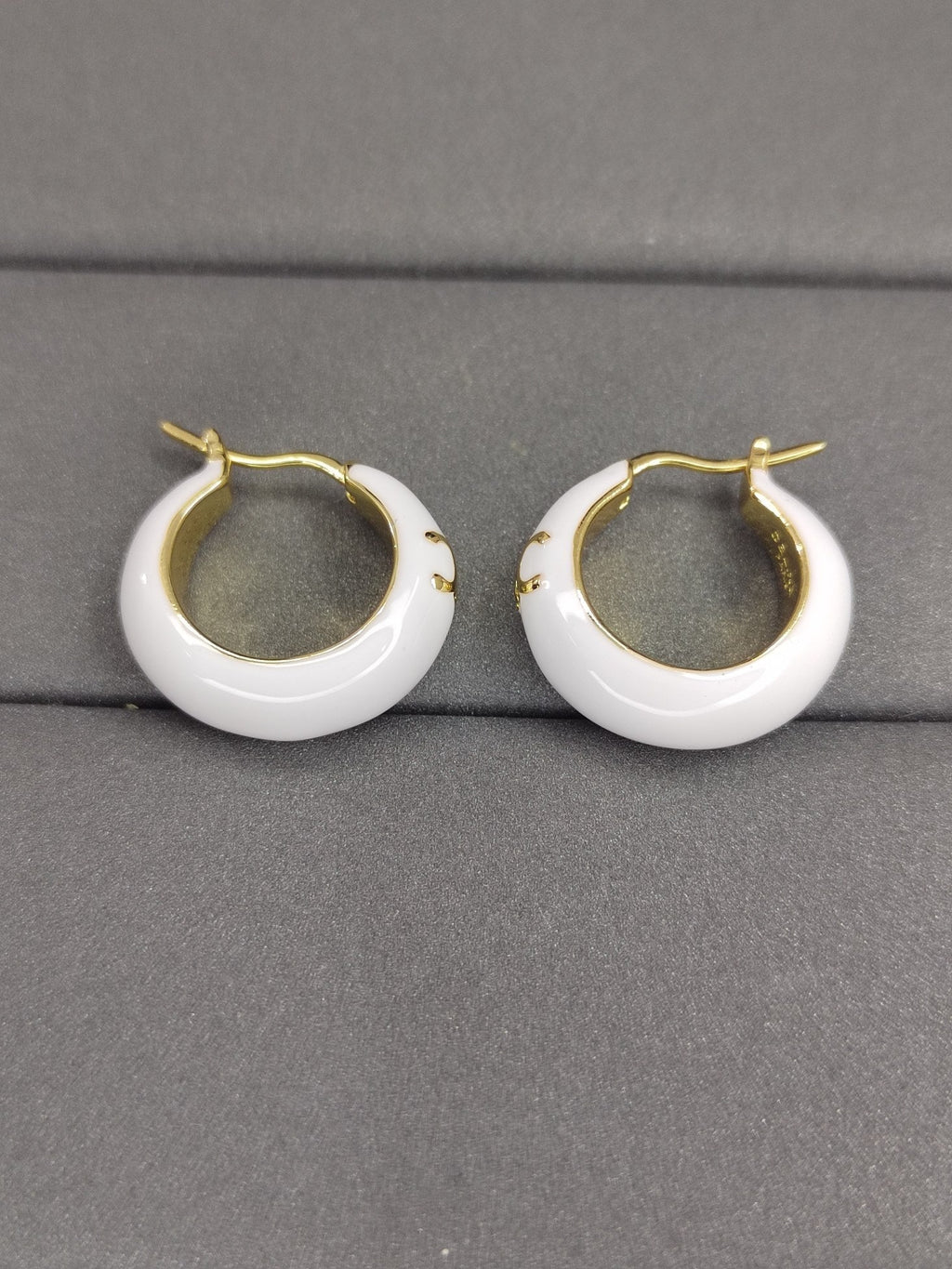 Celine White Pearl 18K Gold Earrings product image 3, provided for visual reference and product detail review