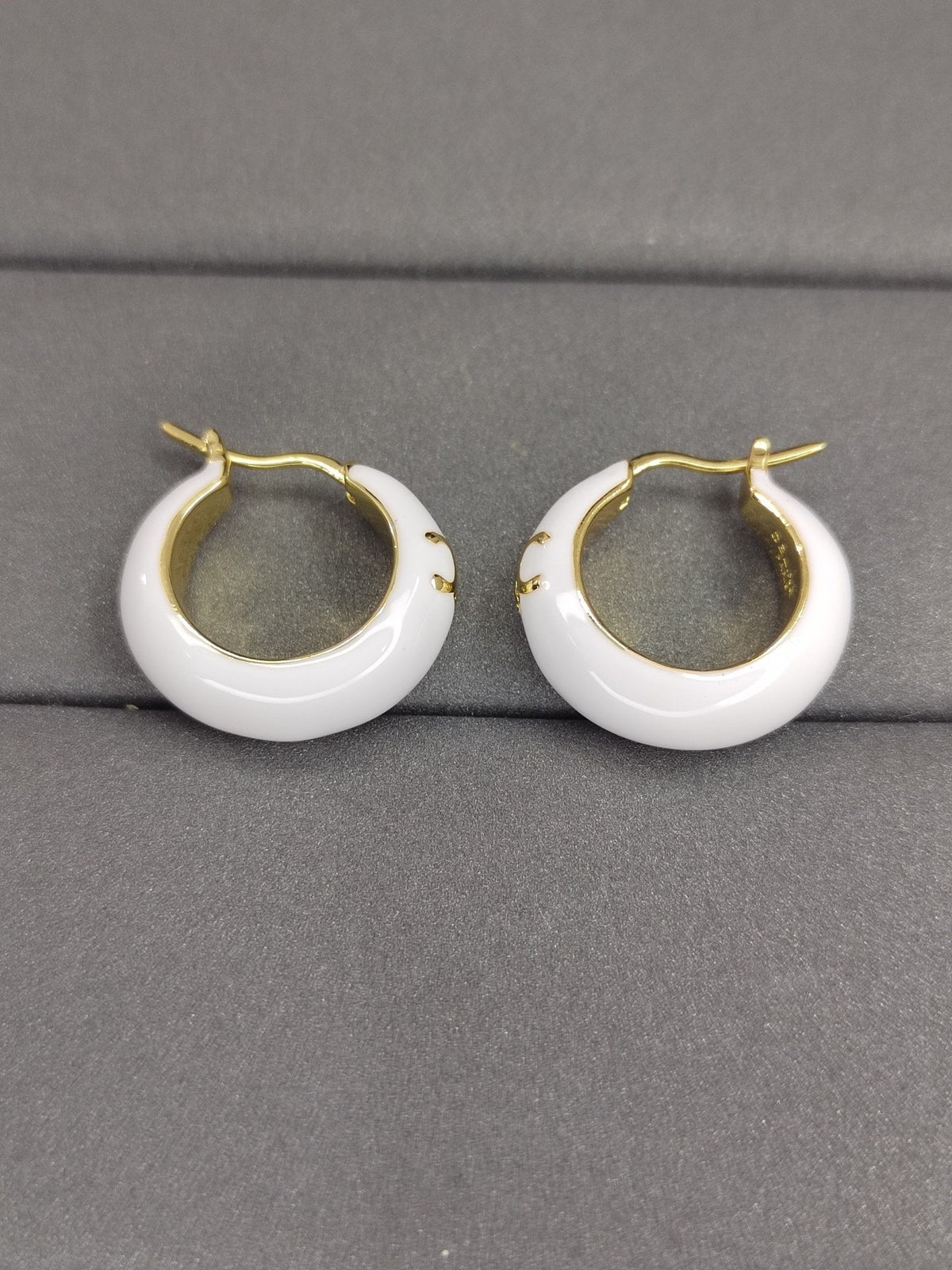 Celine White Pearl 18K Gold Earrings product image 3, provided for visual reference and product detail review