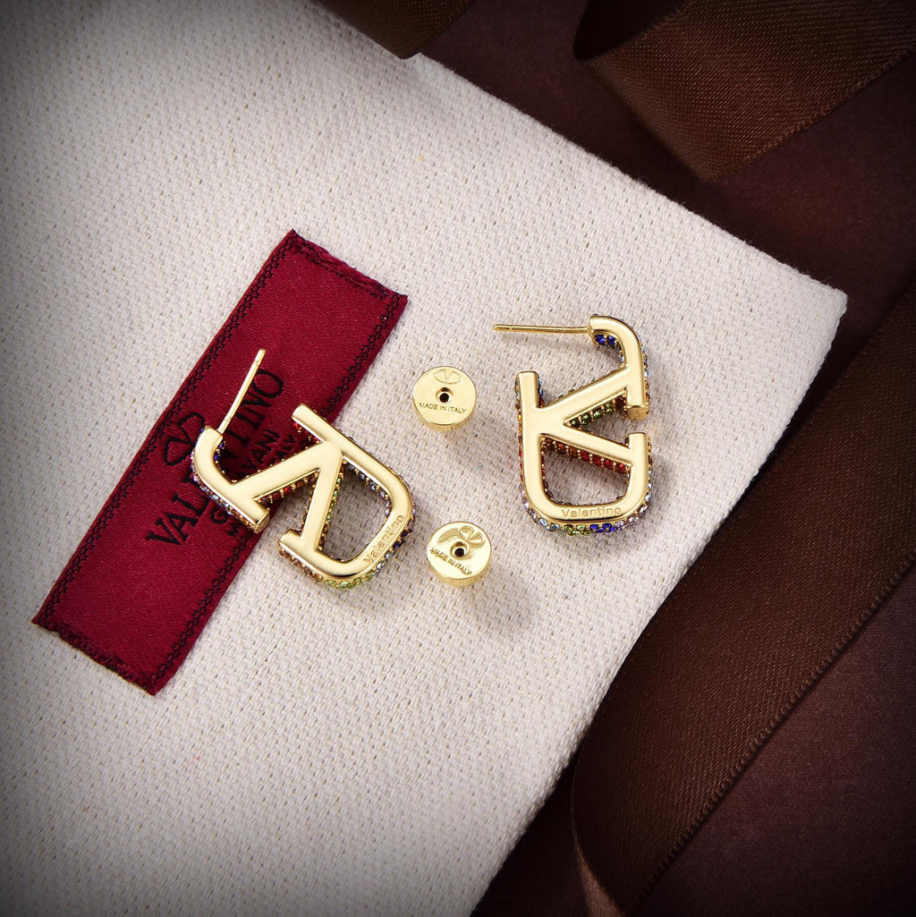 Valentino Valentino Signature 18K Gold Earrings product image 4, provided for visual reference and product detail review