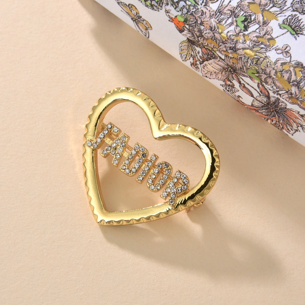 Dior J'adore Crystals 18K Gold Brooch product image 3, provided for visual reference and product detail review