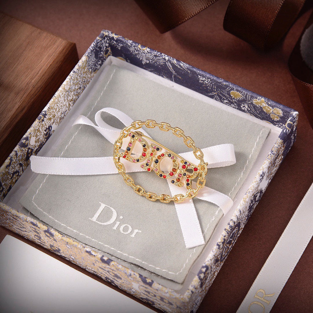 Dior Revolution Color Crystals 18K Gold Brooch product image 3, provided for visual reference and product detail review