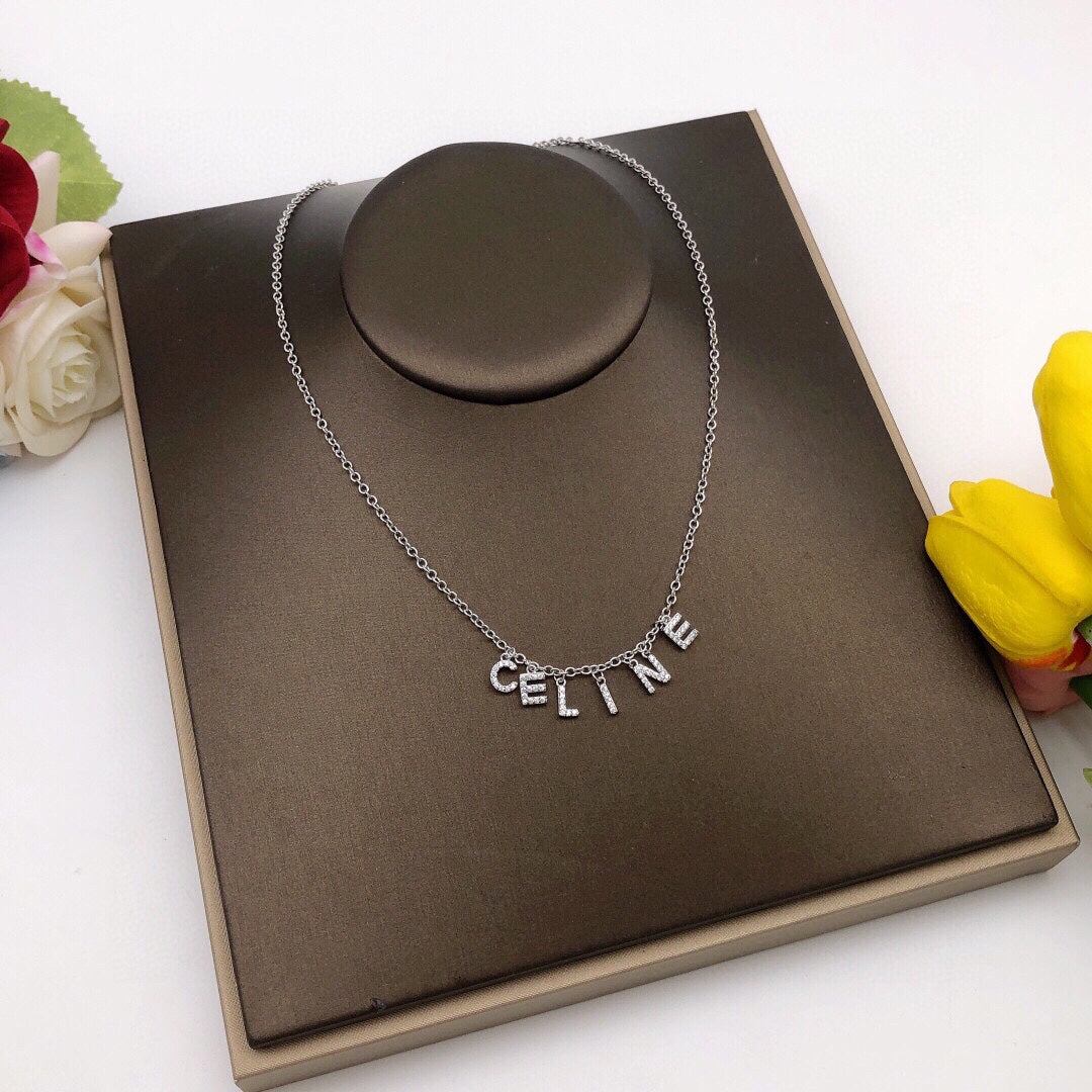 Celine Script 18K Gold Necklace product image 3, provided for visual reference and product detail review