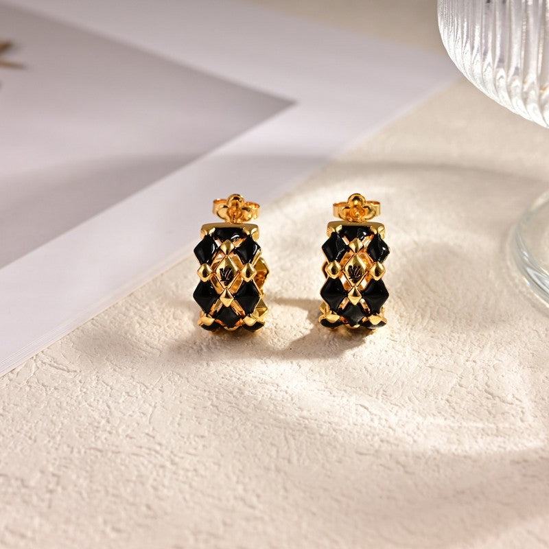Louis Vuitton Leather 18K Gold Earrings product image 3, provided for visual reference and product detail review