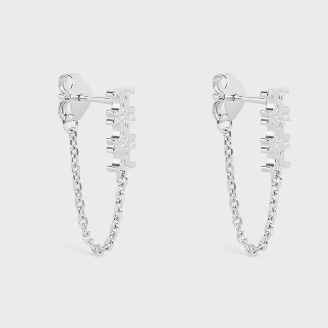 Celine Chain 18K Gold Earrings product image 2, provided for visual reference and product detail review