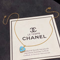 Chanel Blue Heart 18K Gold Necklace product image 1, provided for visual reference and product detail review