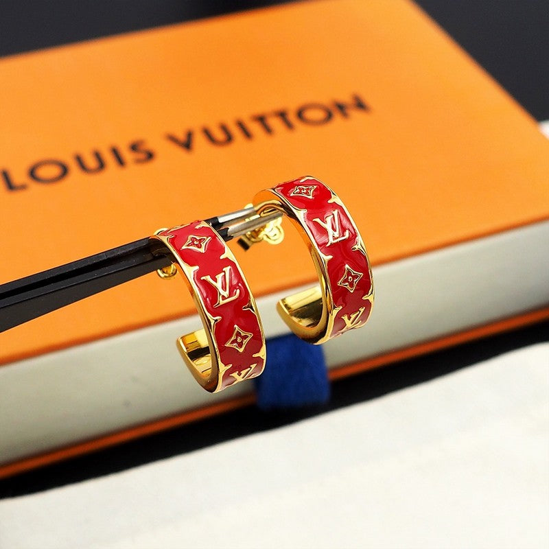 Louis Vuitton Nanogram Enamel 18K Gold Earrings product image 17, provided for visual reference and product detail review