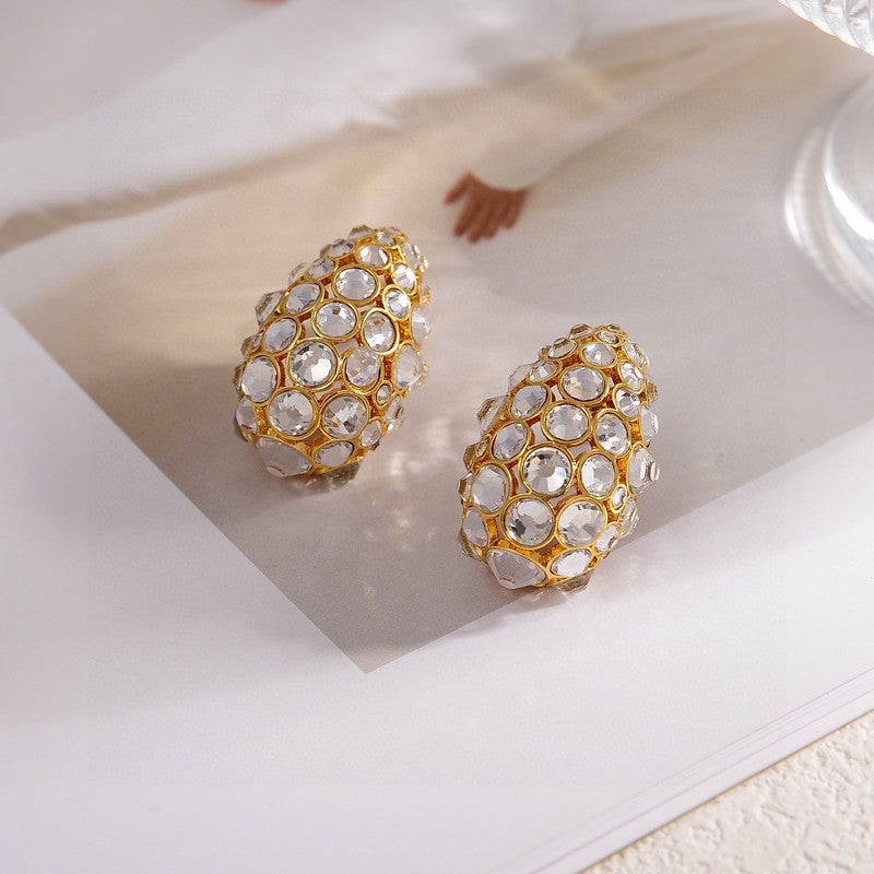 Valentino Crystal 18K Gold Earrings product image 1, provided for visual reference and product detail review