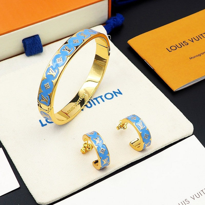 Louis Vuitton Nanogram Enamel 18K Gold Earrings product image 12, provided for visual reference and product detail review