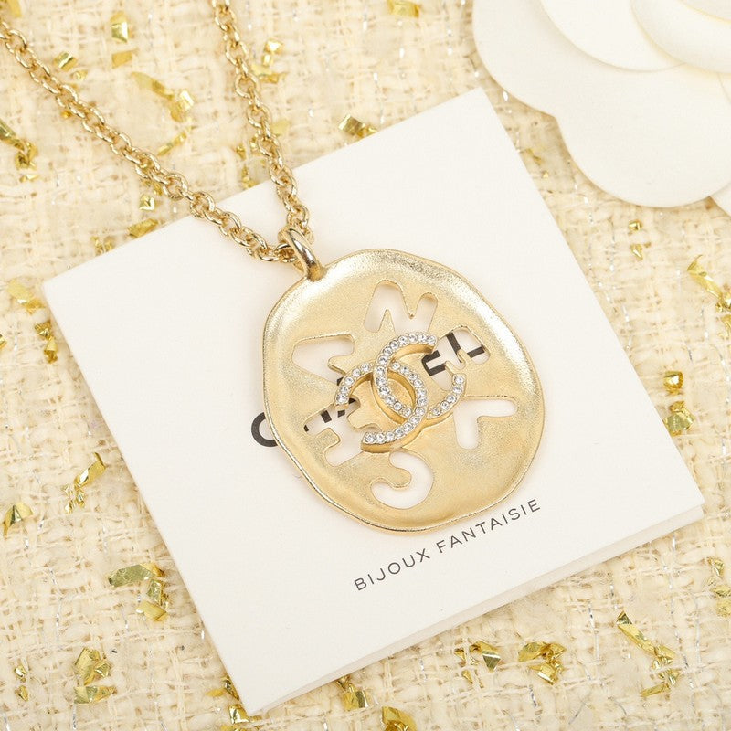 Chanel Script 18K Gold Necklace product image 5, provided for visual reference and product detail review