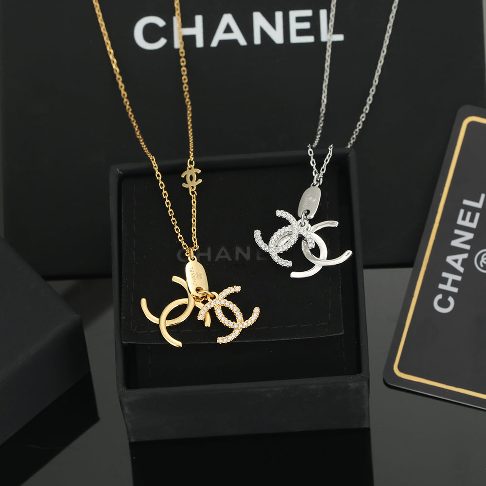 Chanel Diamond Long 18K Gold Necklace product image 2, provided for visual reference and product detail review