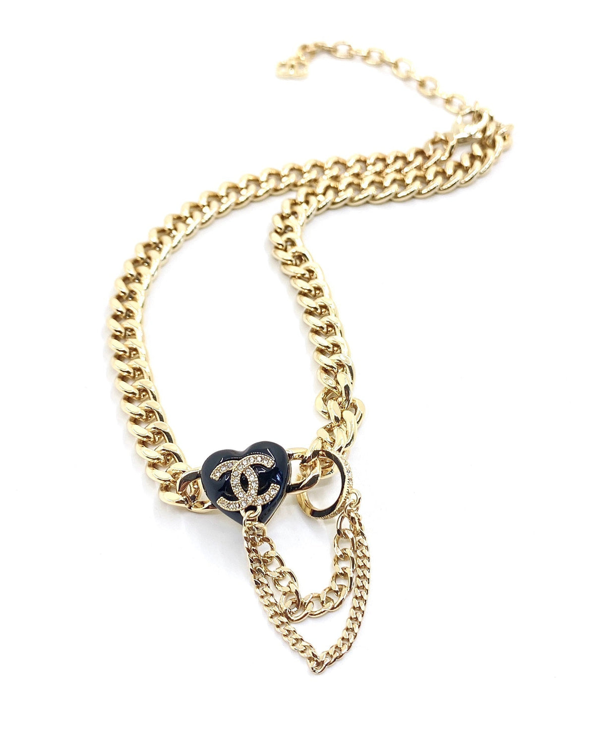 Chanel Black Choker 18K Gold Necklace product image 3, provided for visual reference and product detail review