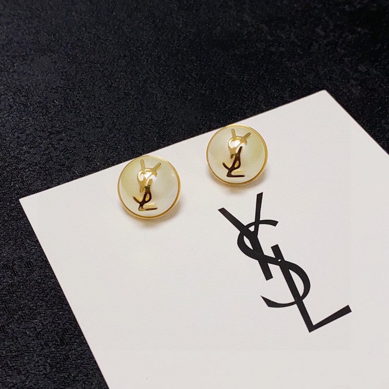 YSL White & Red 18K Gold Earrings product image 12, provided for visual reference and product detail review