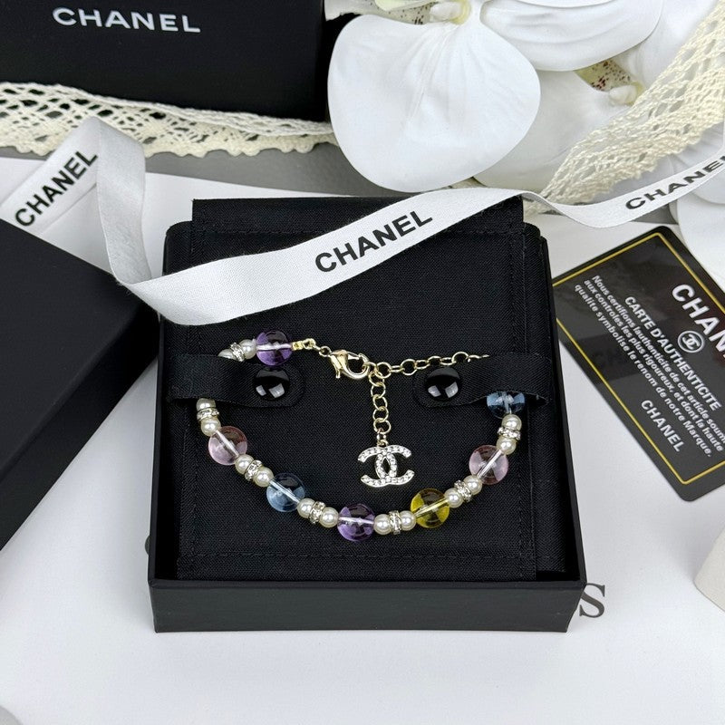 Chanel 26C Color Crystal 18K Gold Bracelet product image 5, provided for visual reference and product detail review
