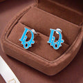 Dior Blue 18K Gold Earrings product image 1, provided for visual reference and product detail review