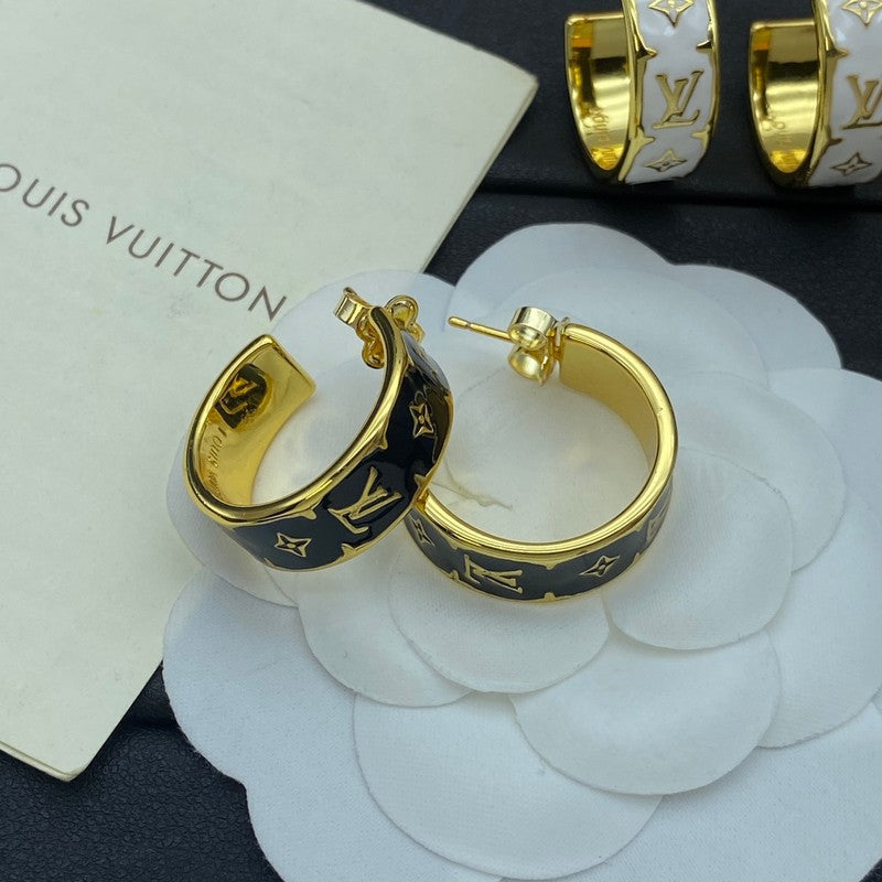 Louis Vuitton Nanogram Enamel 18K Gold Earrings product image 23, provided for visual reference and product detail review