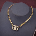 Balenciaga Icon Chain Diamonds 18K Gold Necklace product image 1, provided for visual reference and product detail review