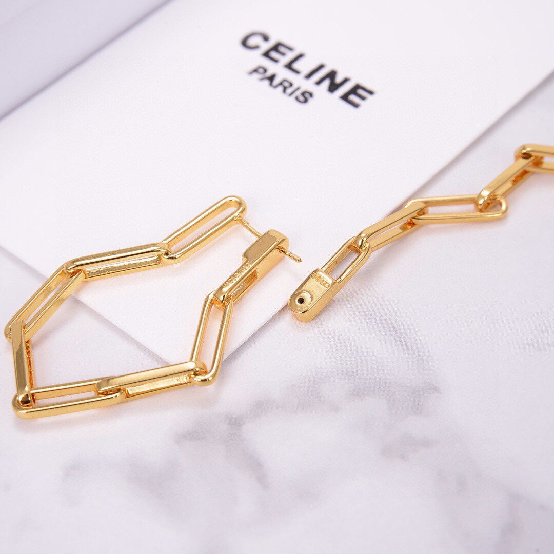 Celine Chain 18K Gold Earrings product image 6, provided for visual reference and product detail review
