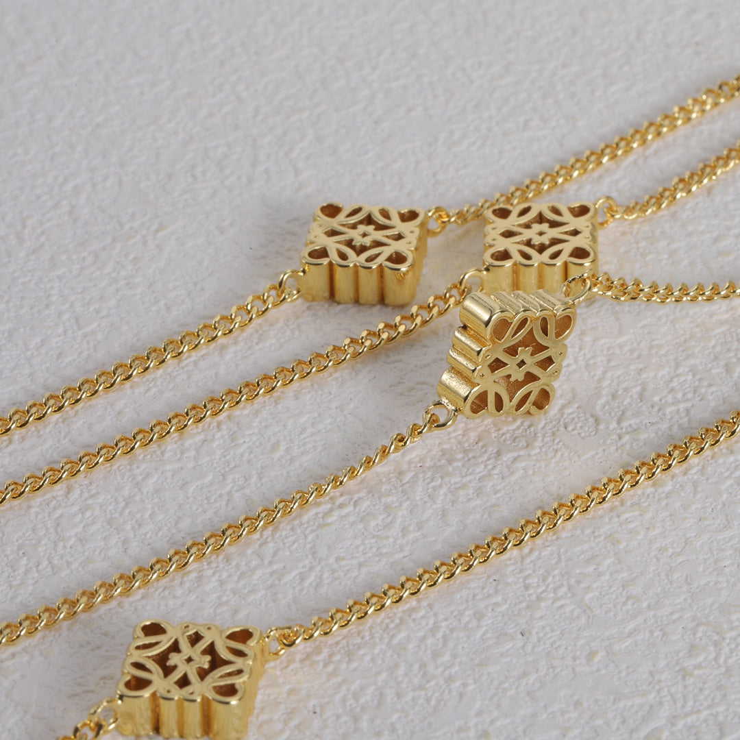 LOEWE Anagram Long 18K Gold Necklace product image 5, provided for visual reference and product detail review