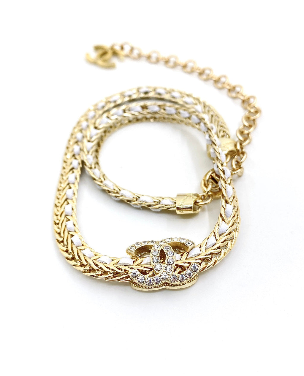 Chanel Diamonds Choker 18K Gold Necklace product image 3, provided for visual reference and product detail review
