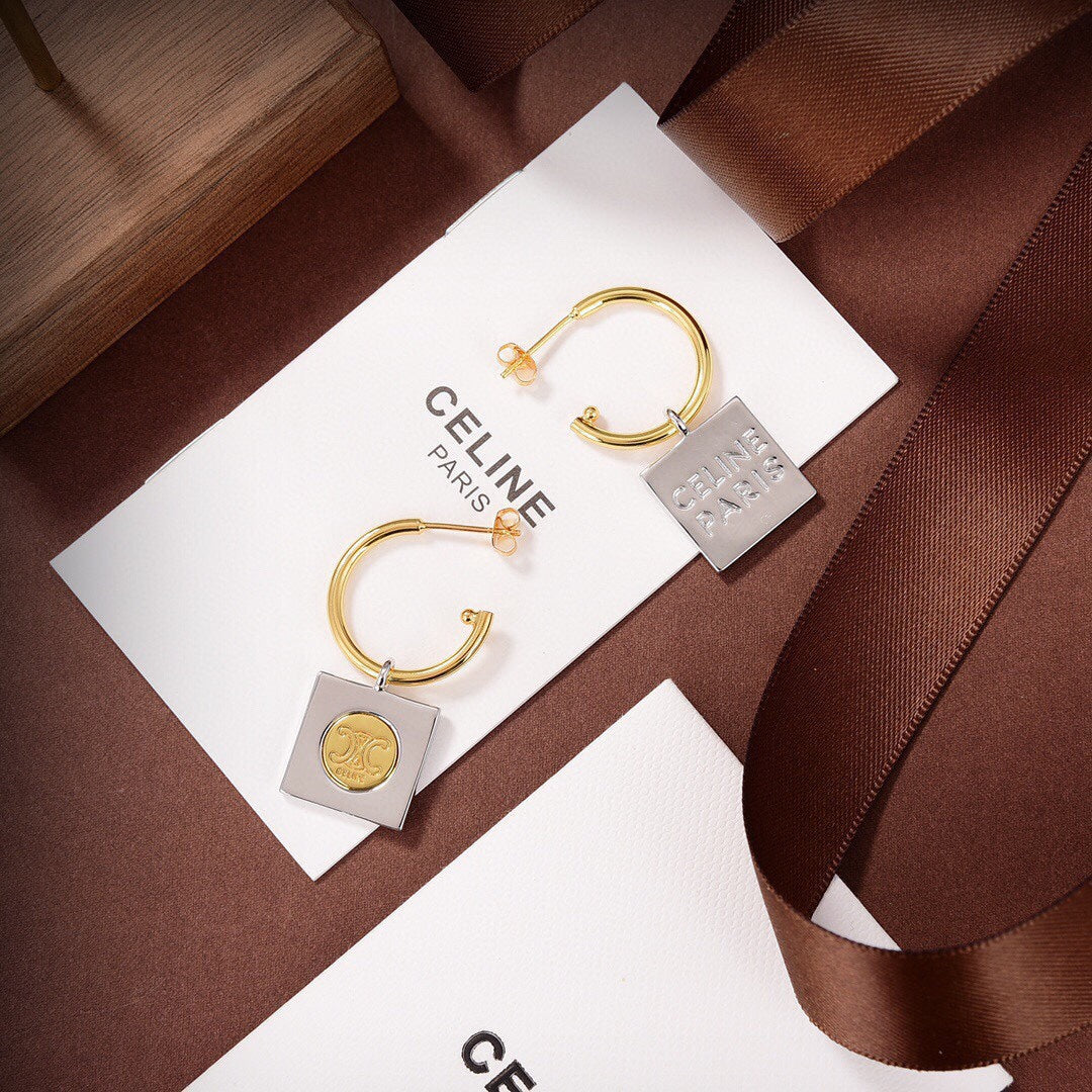 Celine Hoops 18K Gold Earrings product image 4, provided for visual reference and product detail review