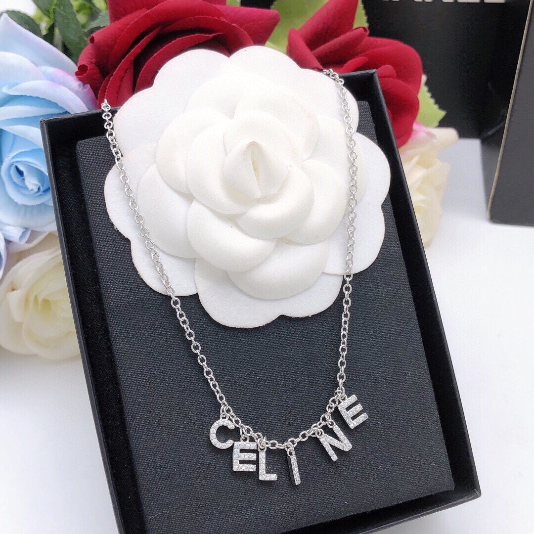 Celine Script 18K Gold Necklace product image 4, provided for visual reference and product detail review
