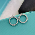 Tiffany Circle Diamonds 18K Gold Earrings product image 1, provided for visual reference and product detail review