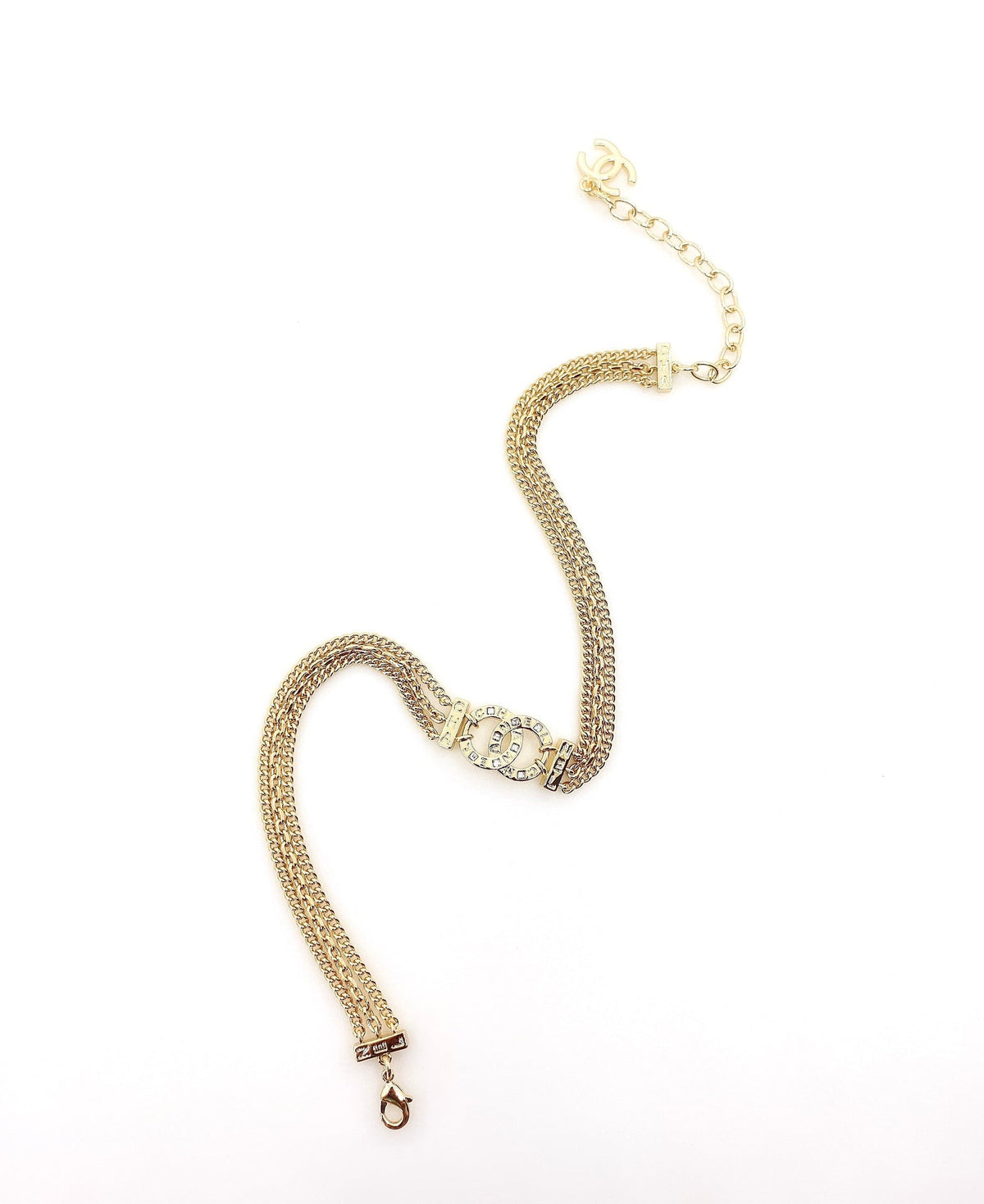 Chanel Chain Choker 18K Gold Necklace product image 5, provided for visual reference and product detail review