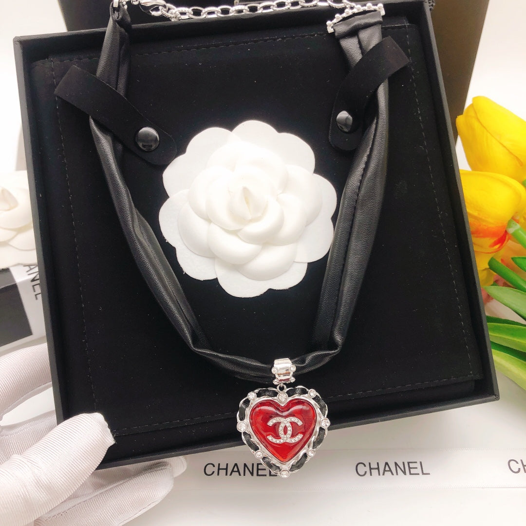 Chanel 2021 Leather Choker 18K Gold Necklace product image 2, provided for visual reference and product detail review