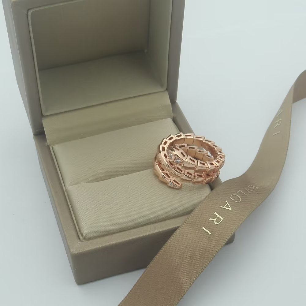 Bvlgari Serpenti Viper Demi Diamond 18K Gold Ring product image 8, provided for visual reference and product detail review