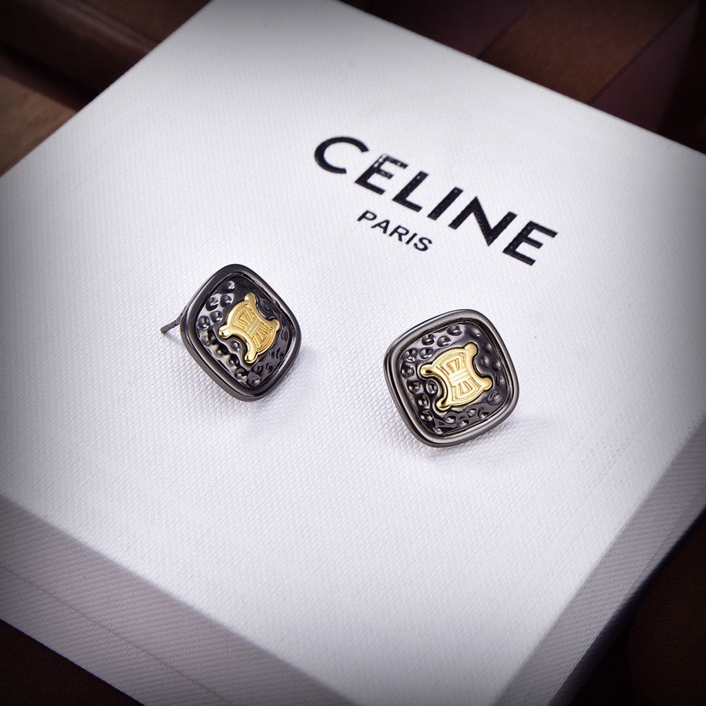 Celine Black Gold 18K Gold Earrings product image 5, provided for visual reference and product detail review