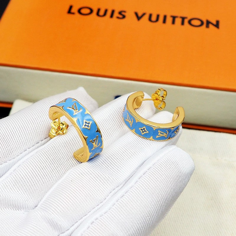Louis Vuitton Nanogram Enamel 18K Gold Earrings product image 14, provided for visual reference and product detail review
