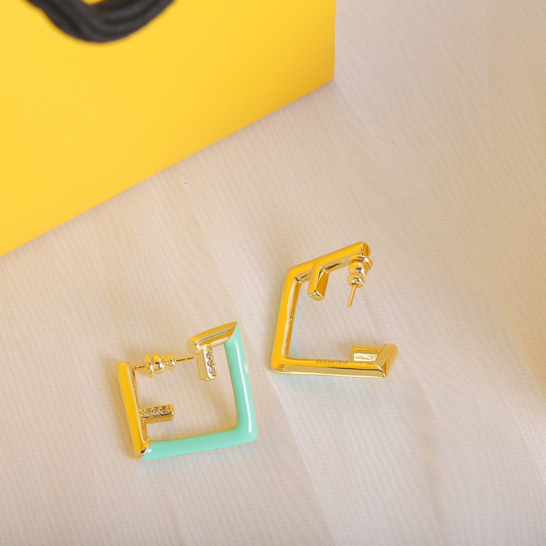 Fendi Vintage 18K Gold Earrings product image 2, provided for visual reference and product detail review
