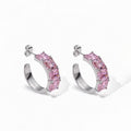 Celine Pink Crystal 18K Gold Earrings product image 1, provided for visual reference and product detail review