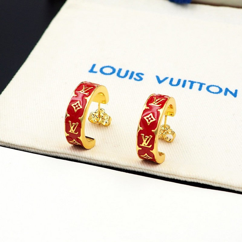 Louis Vuitton Nanogram Enamel 18K Gold Earrings product image 8, provided for visual reference and product detail review