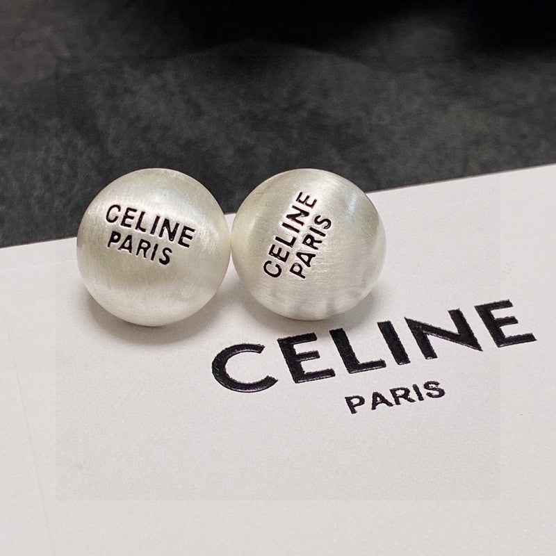 Celine Round 18K Gold Earrings product image 2, provided for visual reference and product detail review