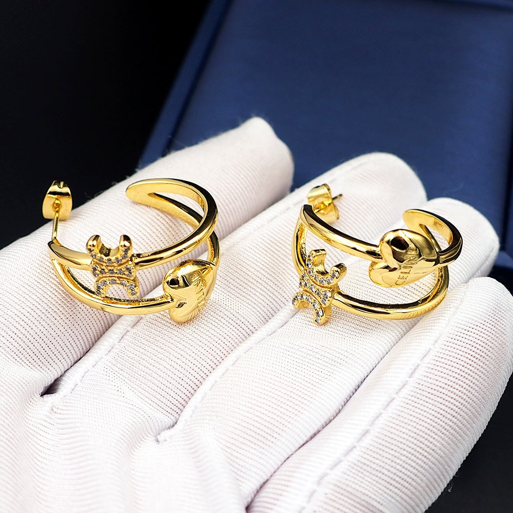 Celine Heart 18K Gold Earrings product image 5, provided for visual reference and product detail review