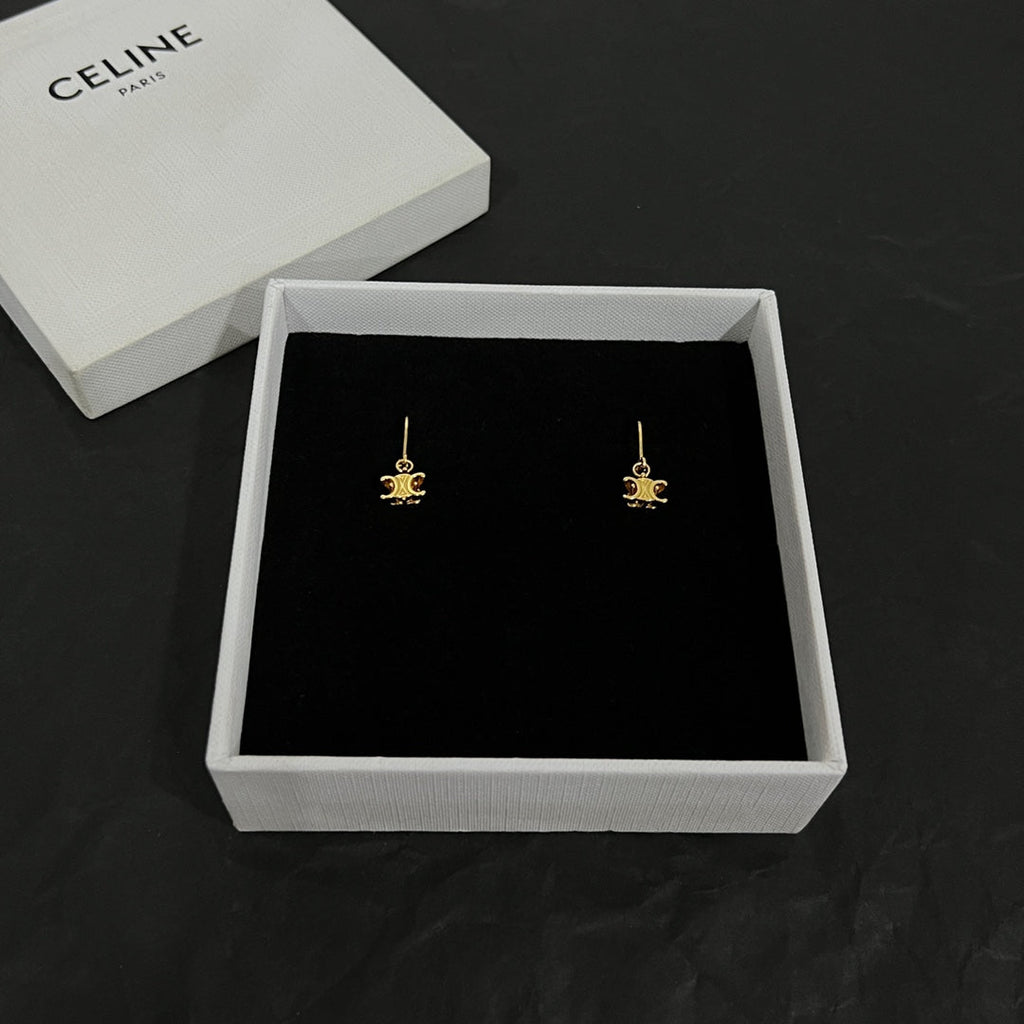 Celine Solitaire 18K Gold Earrings product image 4, provided for visual reference and product detail review