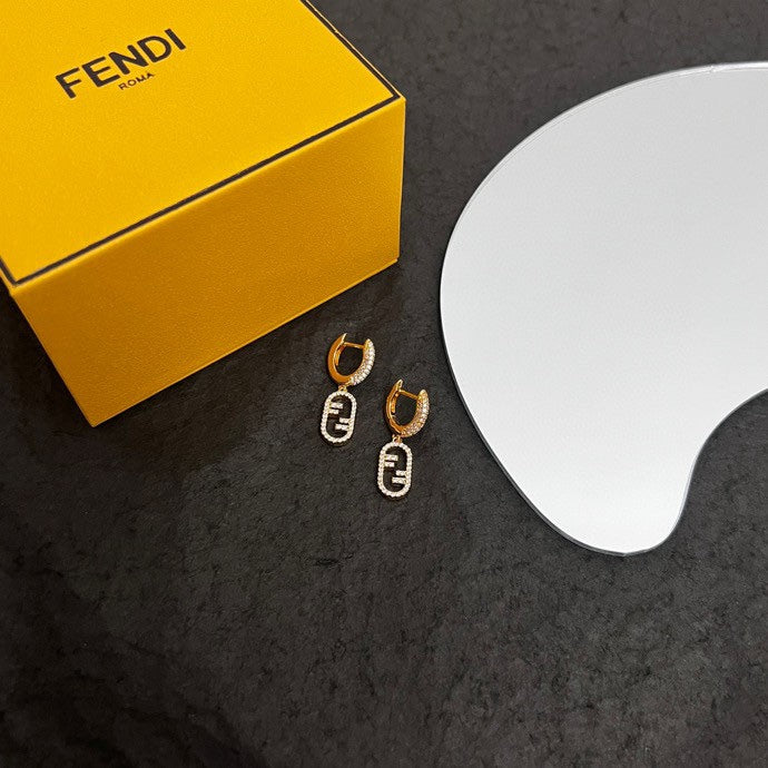 Fendi OLock 18K Gold Earrings product image 3, provided for visual reference and product detail review