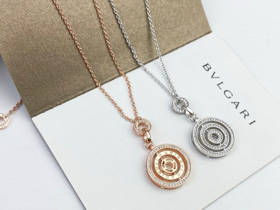Bvlgari Cerchi Astrale Diamond 18K Gold Necklace product image 5, provided for visual reference and product detail review