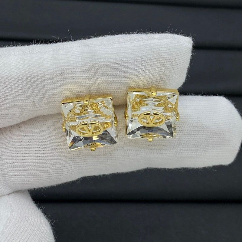 Valentino Valentino Color Crystal 18K Gold Earrings product image 4, provided for visual reference and product detail review