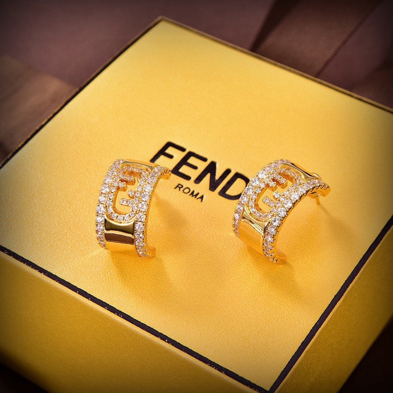 Fendi OLock 18K Gold Earrings product image 4, provided for visual reference and product detail review