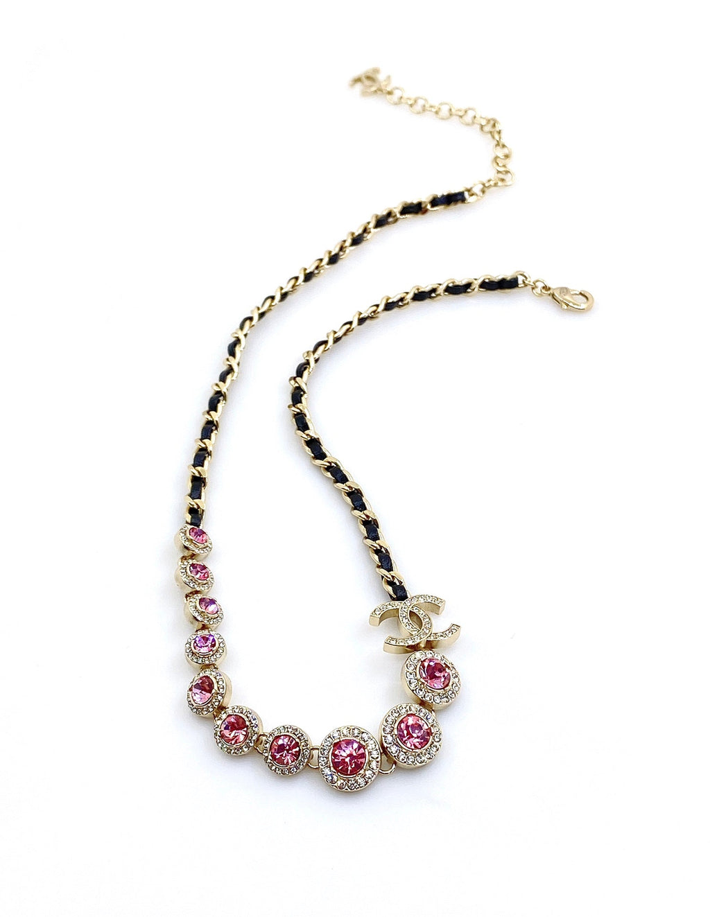 Chanel Leather Choker 18K Gold Necklace product image 4, provided for visual reference and product detail review