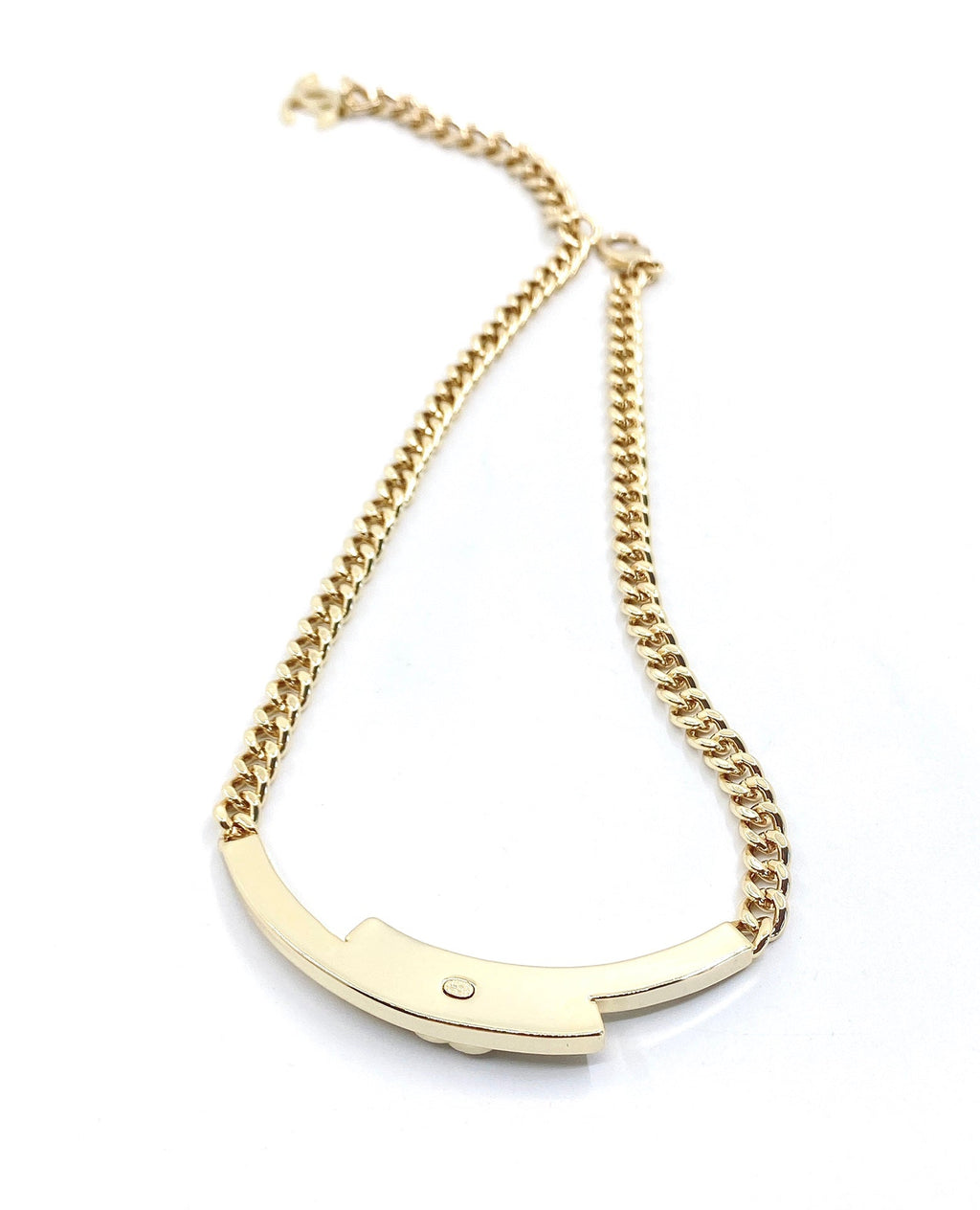 Chanel Diamonds Choker 18K Gold Necklace product image 4, provided for visual reference and product detail review