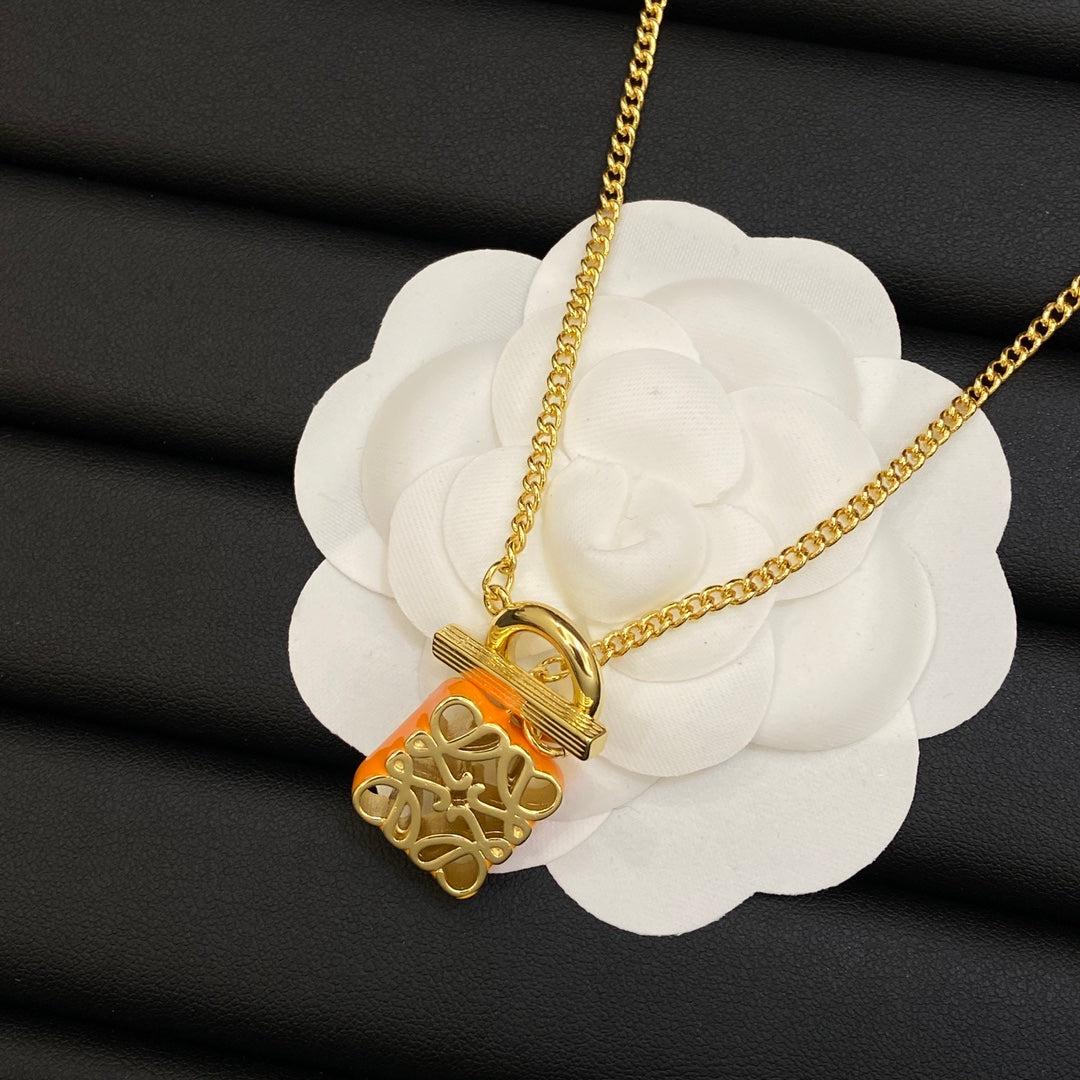 LOEWE Anagram Pendant 18K Gold Necklace product image 13, provided for visual reference and product detail review