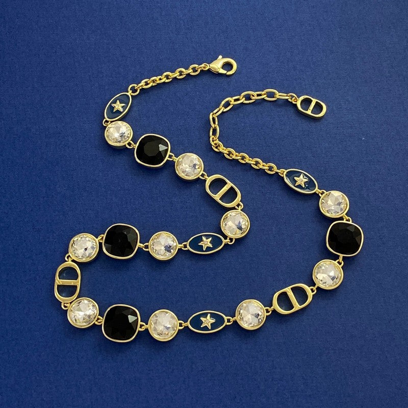 Dior Color Crystal 18K Gold Necklace product image 2, provided for visual reference and product detail review