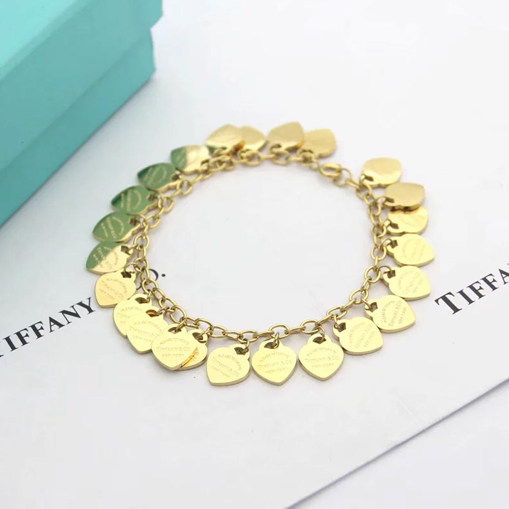 Tiffany Heart Tag 18K Gold Bracelet product image 1, provided for visual reference and product detail review